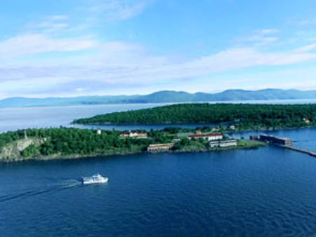 Vue aérienne de Grosse-Île