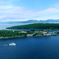 Vue aérienne de Grosse-Île