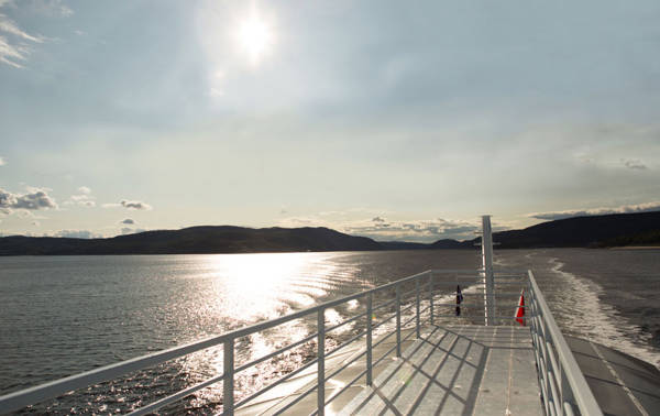 Passerelle VIP au coucher du soleil