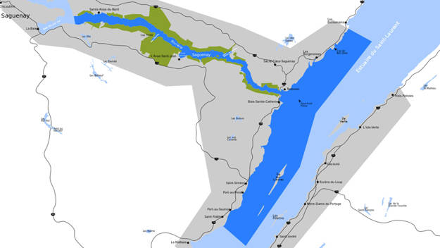 Carte portrait du Fleuve Saint-Laurent