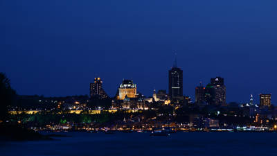 Quebec illuminated at night