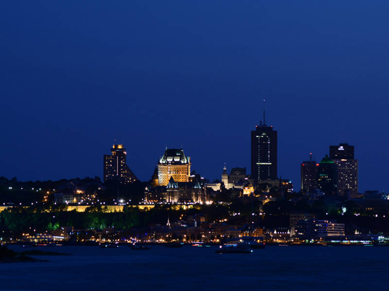 Québec illuminée de nuit