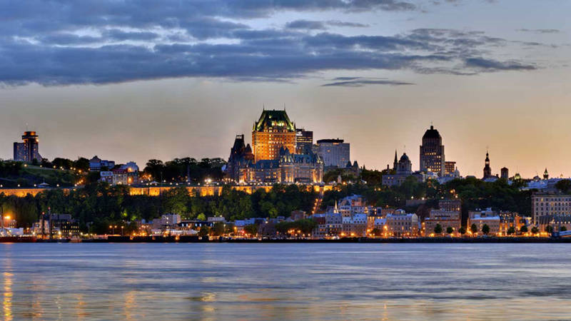 Ville de Québec en soirée