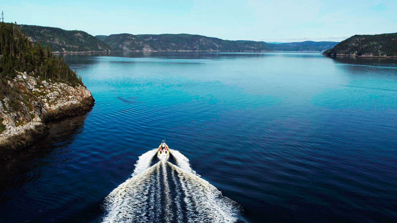 Zodiac en croisière vue des airs