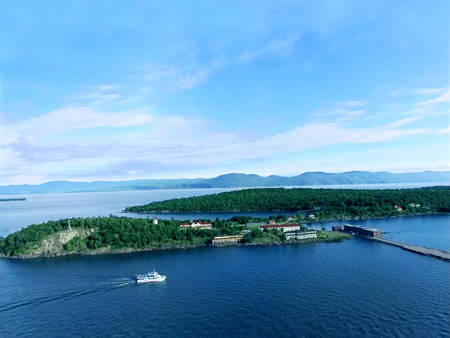 Vue aérienne de Grosse-île