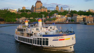 AML Louis Jolliet in front of Quebec City